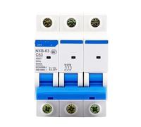 Disjoncteur miniature NXB-63 3P AC 230/400 V, protection contre les surcharges, interrupteur à air de type C DZ47, 1 pièce(40A)