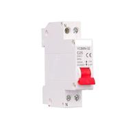 Disjoncteur miniature, Pack de 1 mini disjoncteur MCB 1P+N 18mm 6A-32A montage sur rail DIN(6A)