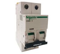 Schneider Electric Disjoncteur Acti9 IC60N a9F74210 2P 10 A Courbe C 50/60 Hz Blanc
