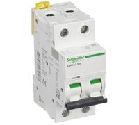 Disjoncteur miniature - Schneider Electric - A9F74220 - 2P - 20 A - Courbe C - Blanc