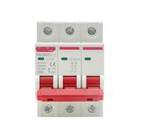 Disjoncteur miniature solaire DC 1000V 3P 4P, interrupteur de protection contre les surcharges 6A ~ 63A/80A 100A 125A adapté aux systèmes photovoltaïques(3P,100A)