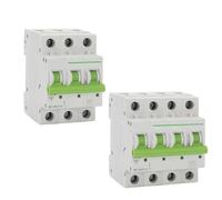 Disjoncteur Miniature TOMC7-63 courbe D MCB 3P 4P 6A 10A 16A 20A 25A 32A 40A 50A 63A 6KA 110V/220V/400V 50/60HZ, 1 pièce(3,D10)