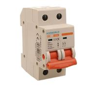 Disjoncteur modulaire 125A, 2P bipolaire 2 modules DIN 220 V AC, IP20, certifié IEC60947-3
