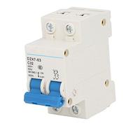 Disjoncteur Modulaire 2P 32A 400V, DZ47-63 Courbe C, pour Tableau Électrique et Protections Générales, Montage sur Rail DIN, pour Système de Distribution d'Éclairage