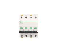 Disjoncteur modulaire 4P B 32A 6kA AC iC60N-B32-4 Acti9 A9F03432