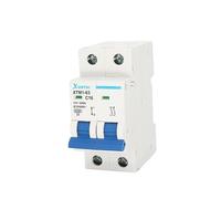 Disjoncteur Modulaire Imniature, Disjoncteur Miniature, Interrupteur D'air, Maison 2P MCB Avec Indication Rail DIN AC DZ47-63 6KA, Protection Contre Les Surcharges, 1 Pièces(16A)