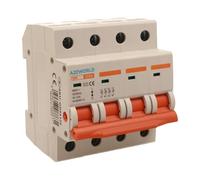 Disjoncteur modulaire triphasé 125 A, 4P quadripolaire, 4 modules DIN 380 V AC, IP20, certifié IEC60947-3