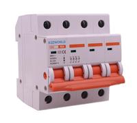 Disjoncteur modulaire triphasé 40A, 4P quadripolaire 4 modules DIN 380 V AC, IP20, certifié IEC60947-3