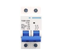 Disjoncteur monophasé TOB1-63H 2P 40A 400V~ 50HZ/60HZ AC MCB Disjoncteur Type C 1 pièce(16a)