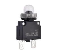Disjoncteur MR1 3A 4A 5A 6A 8A 10A 15A 20A, protection contre les surcharges de courant, interrupteur thermique, bouton poussoir, couvercle étanche, 5/10 pièces (Color : 5pcs With Cap, Size : 8A)