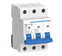 Disjoncteur NB1-63 2P 1A, 2A, 3A, 4A, 16A, 6A, 10A, 20A, 25A, 32A, 40A, 50A, 63A AC400V/DC220V(3P,20A)