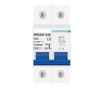 Disjoncteur Petit panneau d'alimentation photovoltaïque MCB Interrupteur à air CC Disjoncteur CC 1000 V CC 500 V CC(2P 16A 1000VDC)