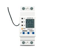 Disjoncteur Phase Différentiel,Disjoncteur Miniatu 63A Rail Din Réglable sur le dispositif de protection la tension Dispositif température Voltmètre Ammètre KWh
