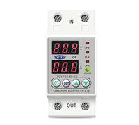 Disjoncteur Phase Différentiel,Disjoncteur Miniatu Dual Rail Aperçu Réglable sur le courant de tension et sous dispositif protection la Relais protecteur 4 0A 63A 80A 220V 230V(40A)