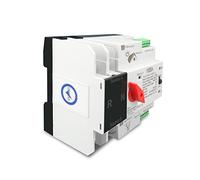 Disjoncteur Phase Différentiel,Disjoncteur Miniatu Rail din monophasé Ats for Pv Et onduleur double puissance sélecteur de transfert automatique interrupteur ininterrompu 2P 63A 100A 125A(125A)