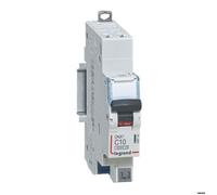 Disjoncteur phase + neutre DNX³ 4500 6kA arrivée bornes automatiques 1 module 1P+N 230V 10A - LEGRAND - 406782
