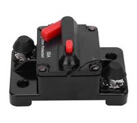 Disjoncteur Porte-fusible Réinitialisation Automatique Interrupteur Cuivre Dc12-42v Rouge Avec Couvercle Protection Étanche (50A)
