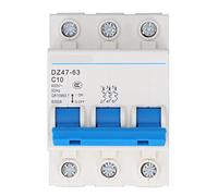 Disjoncteur protecteur de surcharge 3 pôles 10A Disjoncteur miniature à montage sur rail DIN 400V Sécurité ignifuge haute performance pour les bâtiments résidentiels de bureaux
