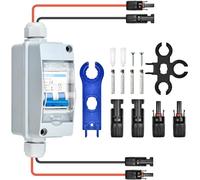 Disjoncteur PV DC 2P 32A 500V IP65 Étanche - Interrupteur de Déconnexion Solaire pour Installation et Protection