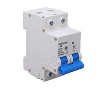 Disjoncteur PV DC250V 16A amélioré, 2 pôles, interrupteur d'isolateur solaire DC pour systèmes photovoltaïques, montage sur rail DIN DC MCB pour panneau solaire, batterie hors (32A)