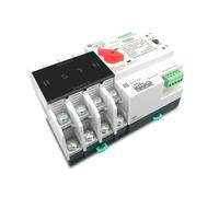 Disjoncteur Rail DIN 3 Phase Ats Sélecteur électrique de commutateur transfert automatique à double puissance commutateurs ininterrompue 4P 63A 100A 125A(125A)