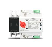 Disjoncteur Rail din à la phase monophasée ATS 220V Sélecteur électrique de transfert automatique double puissance Commutateurs sans interruption 2P 63A 100A 125A(125A)