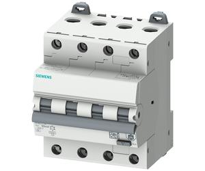 Disjoncteur RCBO 4P Siemens 16A 30mA Type A 6kA - 5SU13466FP16