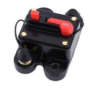 Disjoncteur réarmable 12 V pour stéréo de voiture, de bateau et de marine, fusible à commutation DC 80-300 A avec bouton de réarmement manuel, protection contre les surintensités (80A)