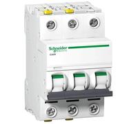 Disjoncteur Schneider A9F04310 Ic60N 3P 10A Caractéristique C Blanc