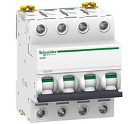 disjoncteur schneider ic60h - 4 pôles - 63 ampères - courbe c - schneider electric a9f87463
