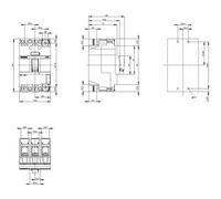 Disjoncteur Siemens 3VA1116-4ED36-0AA0 Plage de réglage (courant): 160 - 160 A Tension de contact (max.): 690 V/AC (l x H x P) 76