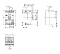 Disjoncteur Siemens 3VA1150-3EF36-0AA0 Plage de réglage (courant): 35 - 50 A Tension de contact (max.): 690 V/AC (l x H x P) 76.2