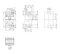 Disjoncteur Siemens 3VA2340-5HL32-0AA0 Plage de réglage (courant): 160 - 400 A Tension de contact (max.): 690 V/AC (l x H x P)