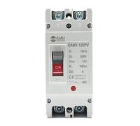 Disjoncteur solaire à boîtier moulé 2P DC 500 V DC MCCB, protection contre les surcharges, for installation photovoltaïque solaire PV 100 A 125 A(25 V)