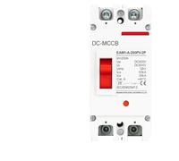 Disjoncteur solaire à boîtier moulé 2P DC 500 V DC MCCB, protection contre les surcharges, for installation photovoltaïque solaire PV 100 A 125 A(160A)