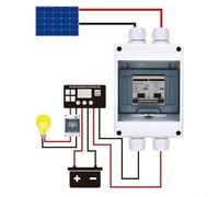 Disjoncteur solaire, interrupteur isolateur solaire DC 1000 V, disjoncteur photovoltaïque, boîte de distribution étanche IP65, interrupteur d'isolation PV pour système solaire (10 A)