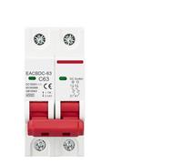 Disjoncteur solaire miniature DC 1000 V, protection contre les surcharges, 6 A/10 A/16 A/20 A/25 A/32 A/40 A/50 A/63 A, 2 pôles, DC 1000 V, MCB photovoltaïque(63A)
