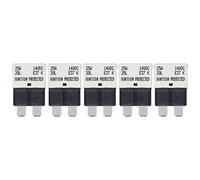 Disjoncteur Thermique 25A, Auto Reset T1, Kit 5 Pièces, Compatible ATO ATC - Durable UL 94V0, Usage Automobile Marine et Moto