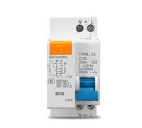 Disjoncteur Tpnl dpnl 230v 1p + n conducteur de courant résiduel avec Protection contre les fuites de courant sur et court RCBO MCB Protecteurs de fuite à la terre (Size : TPNL 63A)