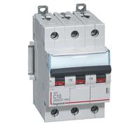 Disjoncteur tripolaire - LEGRAND - DX³ 6000 - 10 A - Courbe C - 10 kA