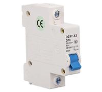 Disjoncteur unipolaire, disjoncteur à montage sur rail DIN Installation facile Capacité de coupure 6000 Ignifuge for interrupteurs bouton-poussoir d'immeuble bureaux