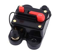 Disjoncteur Voiture Audio DC 12V - 24V Disjoncteur pour Voiture Marine Bateau Vélo Audio Stéréo Réinitialiser le Fusible 80-300A (80A)