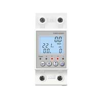 Disjoncteur WFI 110V 220V 63A smartlife TUYA Compteur d'énergie Minuterie de mesure avec protection contre la tension, le courant et les fuites(With backlight)