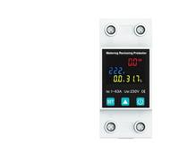 Disjoncteur WIFI Intelligent Réglable Tuya 2P 1-63A, Fuite à La Terre, Protecteur De Surtension, Commutateur de Relais, Compteur d'Énergie kWh (Non-WiFi Version)
