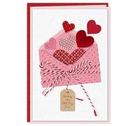 DISJOURNEY Carte de Saint-Valentin pour lui, elle - Carte d'amour romantique pour mari, épouse, petit ami, petite amie - Carte de vœux pour anniversaire, jour le plus doux, enveloppe et autocollant