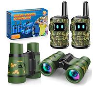 Dislocati Jouet Exterieur Enfant 3-9 Ans Garçon Fille, Talkie Walkie et Jumelles Enfants Cadeau Noel Enfant Garcon Jeu Exterieur Walkie Talkie Kit Exploration