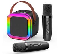 Dislocati Karaoke Enfant Adulte,Jouet Garcon 3-12 Ans Jouet Enfant 3-12 Ans Cadeau Garcon 3-12 Ans Microphone Karaoké avec LED Lumineux Portable pour Enfants & Adultes Fêtes et Jeux