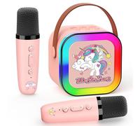 Dislocati Micro Karaoke Enfant, Cadeau Fille 3-12 Ans Anniversaire Licorne Jouet Fille 3-12 Ans Cadeaux Noel Micro Enfant Cadeau Ado sans Fil Karaoke Jouet Garcon 4-12 Ans