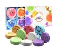 Disnace 6 Pièces Bombes de Bain Végétaliennes, Comprimés de Douche Aromathérapie, Bombes de Bain Moussant, Coffret Cadeau de Boules de Bain, Sel de Bain Bombes de Douche, Revigorant et Relaxant