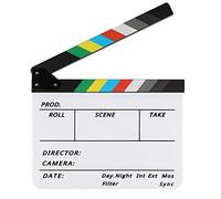 Disnace Clapperboard Blanc 30 x 24.5cm, Clap de Film de Réalisateur, Clap Cinema Professionnel, Film Clapper Board, Clap en Acrylique, Flap Scène pour Films, Séries TV, Publicitaires, Studio